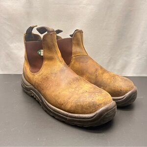 Blundstone Work Chelsea Boot Wheat Steel Toe Men Size US 12 Used With Wear